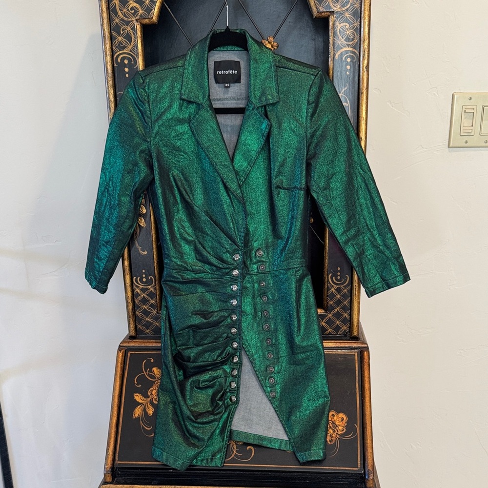 Retrofete Emerald Metallic Blazer